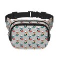 thumbnail image 1 of Fotbe Skiing penguin Cangurera Cuadrada con Estampado de Doble Capa, Bolsa de Cintura Ajustable Mini para Hombres y Mujeres, 1 of 9