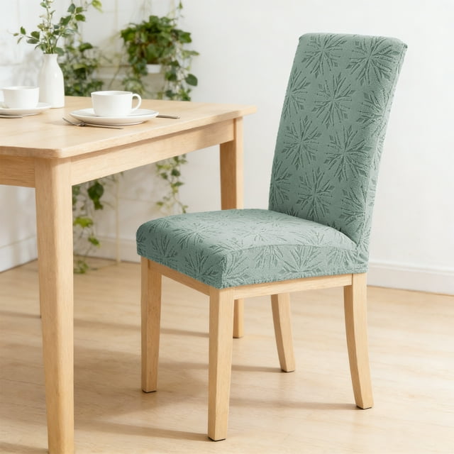 QTOCIO Elastic Dining Table And Chair Covers Semi Circular Home Chair Covers Chair Back Covers Common Chair Covers Suitable For Home Or Dining Room Chairs