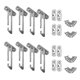 thumbnail image 1 of Paquete de 8 Cerraduras limitadoras de ventana LIUYMXG Acero inoxidable Plata, 1 of 4