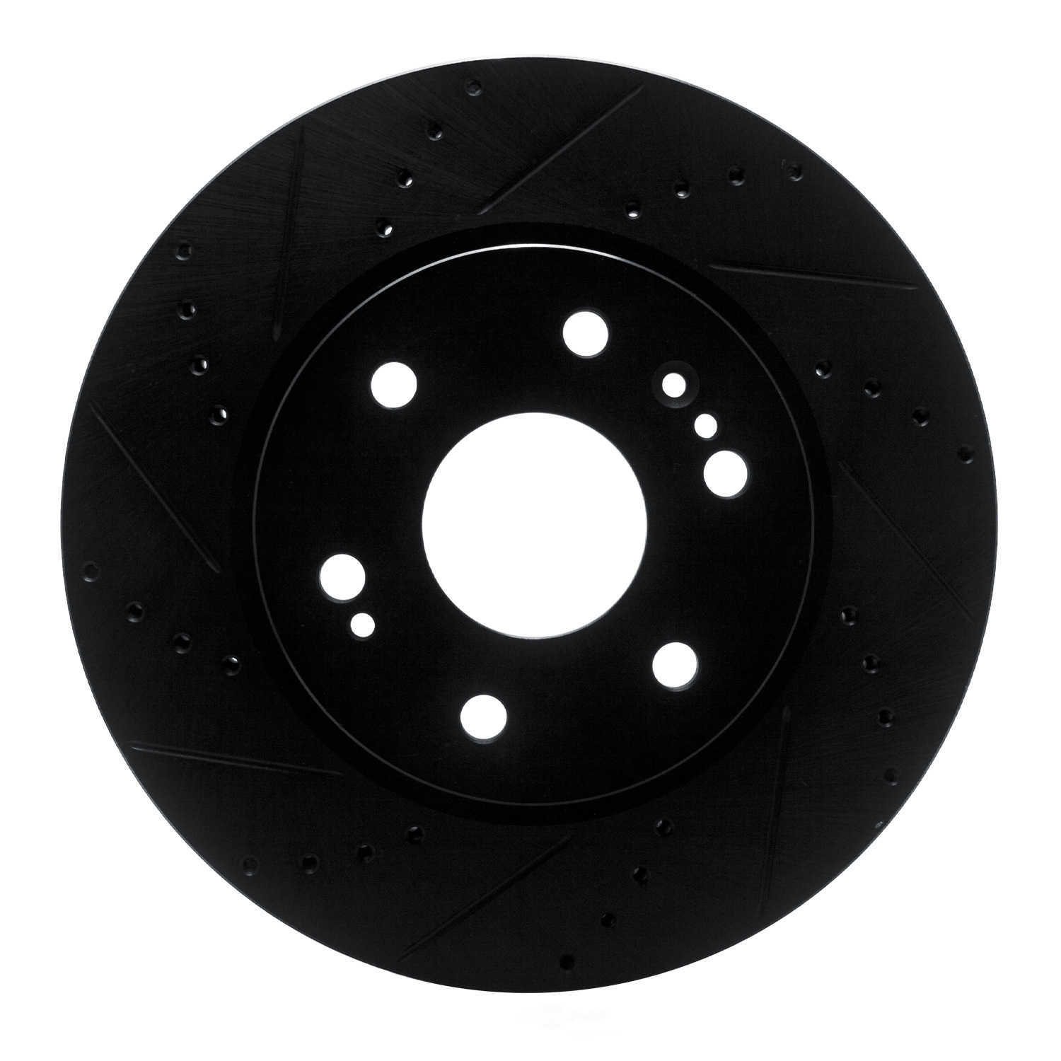 Dynamic Friction Company 633-47080L DFC Brake Rotor - Drilled And Slotted - Black