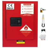 18" x 18" x 23" Fireproof Safety Cabinet, 12 Gallon Flammable Storage Cabinet, Fire Proof Paint Cabinet with Adjustable Board for Commercial Industrial and Home Use