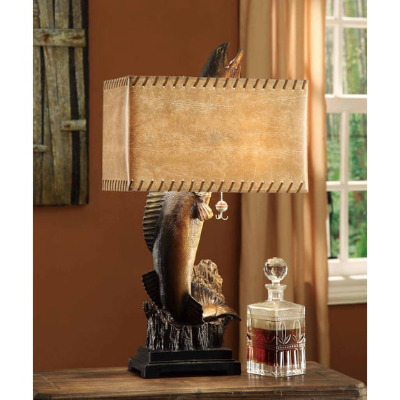 Walleye 33-Inch Table Lamp, Bronze