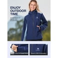 thumbnail image 3 of CAMEL Women's Athletic Jakcet Coats Lightweight Waterproof Fashion Outerwear Jackets Outdoor Casual Sportswear Blue, 3 of 13