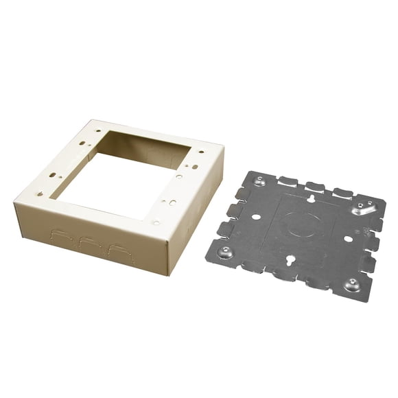Caja eléctrica C2G Wiremold B-32 de 2 bandas, color marfil, 3,5 cm de profundidad