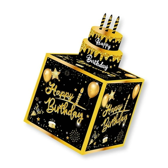 Creative Cash Holder with Pull Out Card for Birthday Festivities Money Gift Box