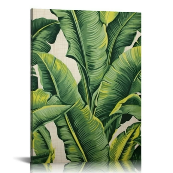 BCIIG Banana Leaf Fine Art Aesthetic Poster & Print Wall Painting for Home Decor, Canvas Living Room Bedroom Office Wall Art 16x20 in