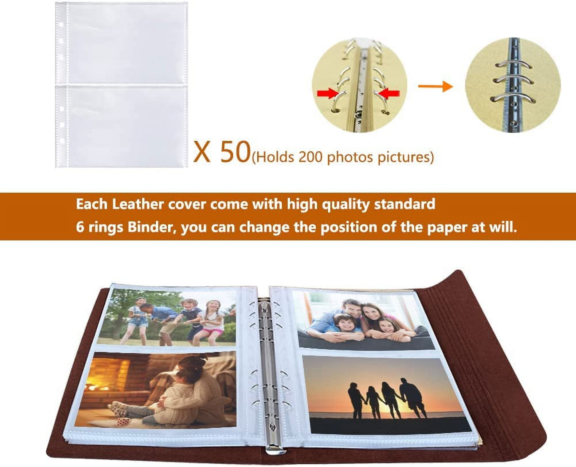  Small Photo Album 4x6 with Strong Elastic Band, 60-Page Album  Holds 120 Photos PU Leather Album Cover Art Presentation Folder Picture  Book Storage for Wedding Family Pets, Funny Skull : Home