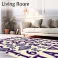 thumbnail image 2 of ODIKA 5'x7' Machine Washable Non-Slip Area Rug, Space Galaxy Letters Cosmic Learning Adventure High Traffic Rug with Pad, Beige, 693447, 2 of 8