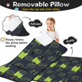 thumbnail image 3 of Football and Basketball Navy Pattern Teens Toddler Nap Mat with Pillow, Sleeping Mat Bag for Preschool Daycare 51"x22", 3 of 6
