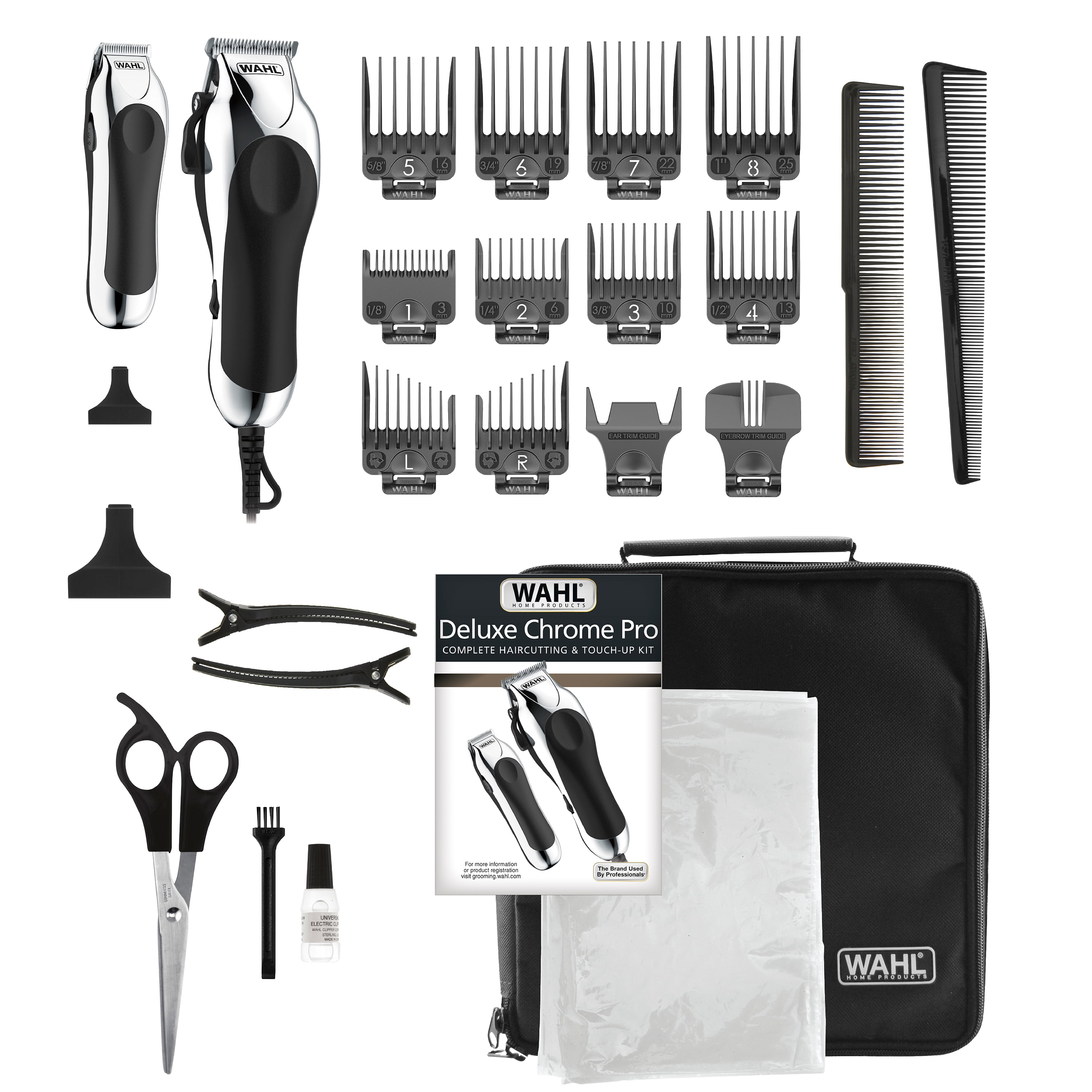 wahl chrome pro complete haircutting kit for men