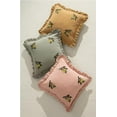 thumbnail image 3 of Fennco Styles Loquat Embroidered Double Layer Ruffle Throw Pillow Cover 18" W x 18" L - Clay Cotton Cushion Case for Home, Couch, Living Room, Bedroom, Office and Holiday Décor, 3 of 6