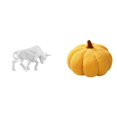 thumbnail image 1 of Escultura moderna de toro y calabaza de resina, adorno abstracto coleccionable, figura decorativa para entrada, mesa, escritorio, estante, sofá o dorm, 1 of 8
