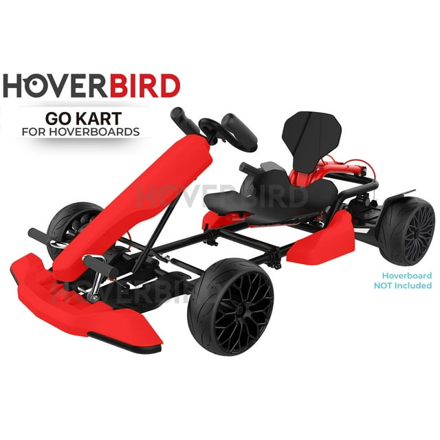 HOVERBIRD Hoverboard Attachment GoKart Hoverkart Kit for All Compatible Hoverboards - Red