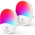 thumbnail image 1 of Color Changing Night Light-LYRIDZ RGB Night Light for Kids LED Night Light Plug in with Dusk-to-Dawn Light Sensor, Foldable Plug, Ideal for Bedroom, Bathroom, Basement, Home Décor, Compact, 2 Pack, 1 of 8