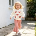 thumbnail image 2 of CONZONE Infant Girls Outfits Fall Winter 2 Piece Set Long Sleeve Letter Print Tops and Pants Soft Girls Clothes Size 12-18 Months, 2 of 6