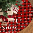 thumbnail image 4 of Hometravel Christmas Tree Skirt Decor, Short Pile Printed Holiday Mat, Seasonal Bottom Cover for Christmas Tree Display and Festive Home Accessories, 4 of 6