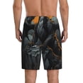 thumbnail image 4 of Lsque Full Moon Black Dragon Mens Sleep Pajama Shorts,Short Pajama Pants, Cotton Ultra-Soft Knit-Medium, 4 of 9