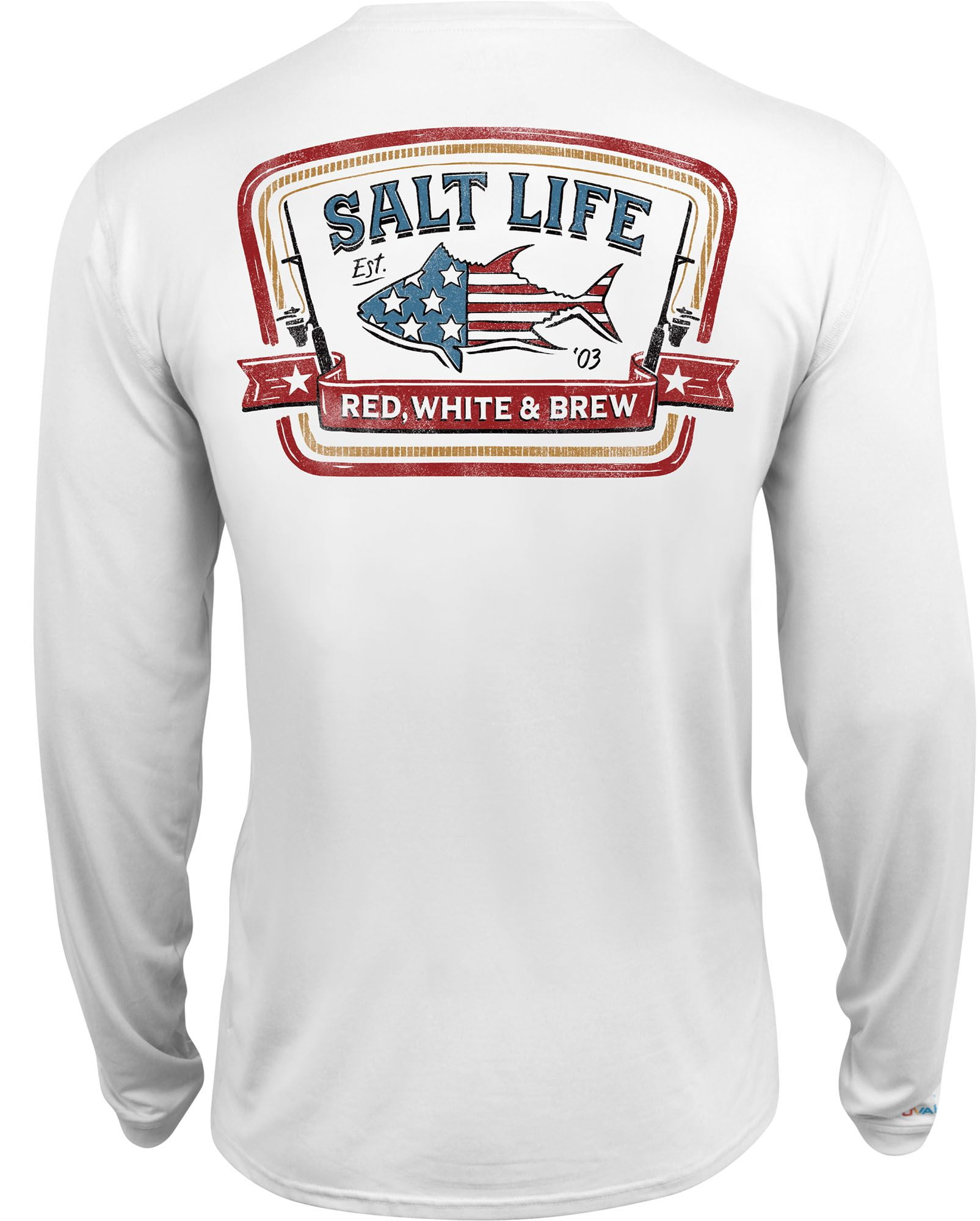 Salt Life - Salt Life Men's Red White and Brew Performance Long Sleeve Shirt - Walmart.com