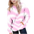 thumbnail image 1 of Sudadera con capucha para niña, para el Día de San Valentín, con estampado de color, de manga larga, informal, deportiva, con capucha, de manga larga, con inserciones en los hombros, blusa de poliéste, 1 of 6