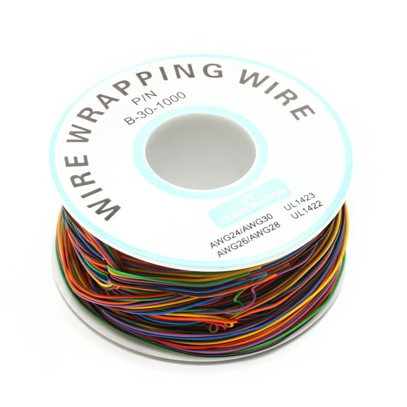 XISAOK PCB Test Core Line 30AWG Wire Single Tinned Copper Wire 8-color Board Cable Roll