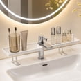 thumbnail image 6 of Behind the Faucet Sink Organizer, No-Drill Over the Sink Shelf, U-Shaped Faucet Storage Rack, Rustproof Metal Bathroom Countertop Organizer with Fast Drainage for Kitchen & Bathroom, 6 of 7