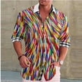 thumbnail image 1 of Camisa de hombre de manga larga con solapa y botones, camisa de traje informal de moda, suave, cómoda y sedosa, novedad de 2024, 1 of 6