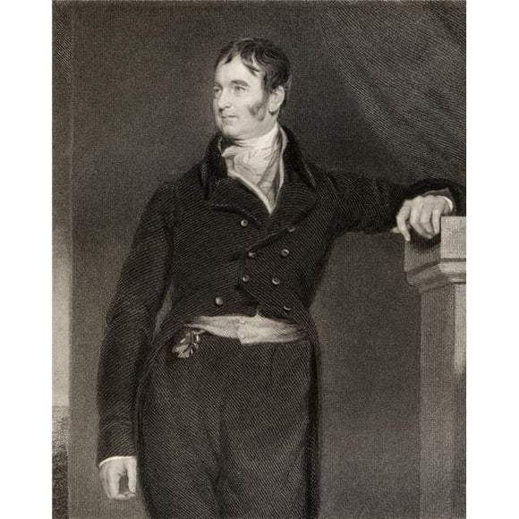 Henry Fitzmaurice Petit Marquis de Lansdowne 1780 à 1863 Gravé par H Cook après Sir T Lawrence du Livre Affiche Nationale Imprimée, 24 x 32
