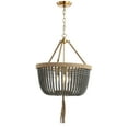 thumbnail image 5 of Safavieh Adra 3-Light Nautical Beaded Pendant, Brass Gold/Dark Grey, 5 of 6