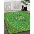 thumbnail image 2 of Ahgly Company Indoor Rectangle Patterned Nebula Green Area Rugs, 4' x 6', 2 of 6