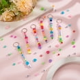 thumbnail image 4 of DIY Keychain Kits Including Acrylic Beads Brass Jump Rings Iron Split Key Rings and Waxed Polyester Cord Mixed Color 5x5x5mm Hole: 2mm 100pcs, 4 of 6