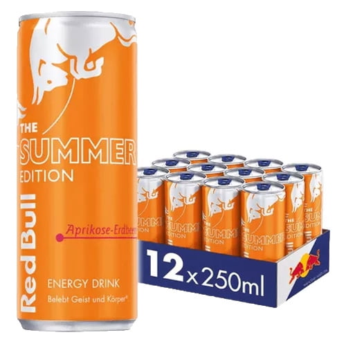 Red Bull Energy Drink Apricot Edition 250ml (pack of 12) - Walmart.com