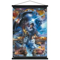 Star Wars: Original Trilogy - Collage Wall Poster with Magnetic Frame, 22.375" x 34"