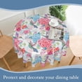thumbnail image 6 of Round Tablecloth 60 Inch,Tropical Flowers and Hummingbirds Decorative Circular Table Cloth Cover Washable Heat Resistant for Kitchen Dinning Holiday, 6 of 6