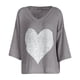 thumbnail image 4 of Tops de suéter de punto de mujer con cuello en V de media manga informal de moda sexy para mujer Fridja ghj987+5407, 4 of 7