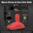 thumbnail image 6 of ATTACK SHARK X3 49g SUPERLIGHT Mouse, PixArt PAW3395 Gaming Sensor, BT/2.4G Wireless/Wired Gaming Mouse, 6 Adjustable DPI up to 26000, 200 Hrs Battery, G502, Office Mice for Win11/Xbox/PS/Mac (Red), 6 of 13