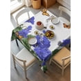 thumbnail image 6 of Purple Spring Floral Table Cloth, Waterproof Tablecloth for Square Tables, Butterfly Farmhouse Reusable Washable Fabric Table Cover for Restaurant Kitchen Dining Tables 60"x60" Watercolor Flowers, 6 of 9