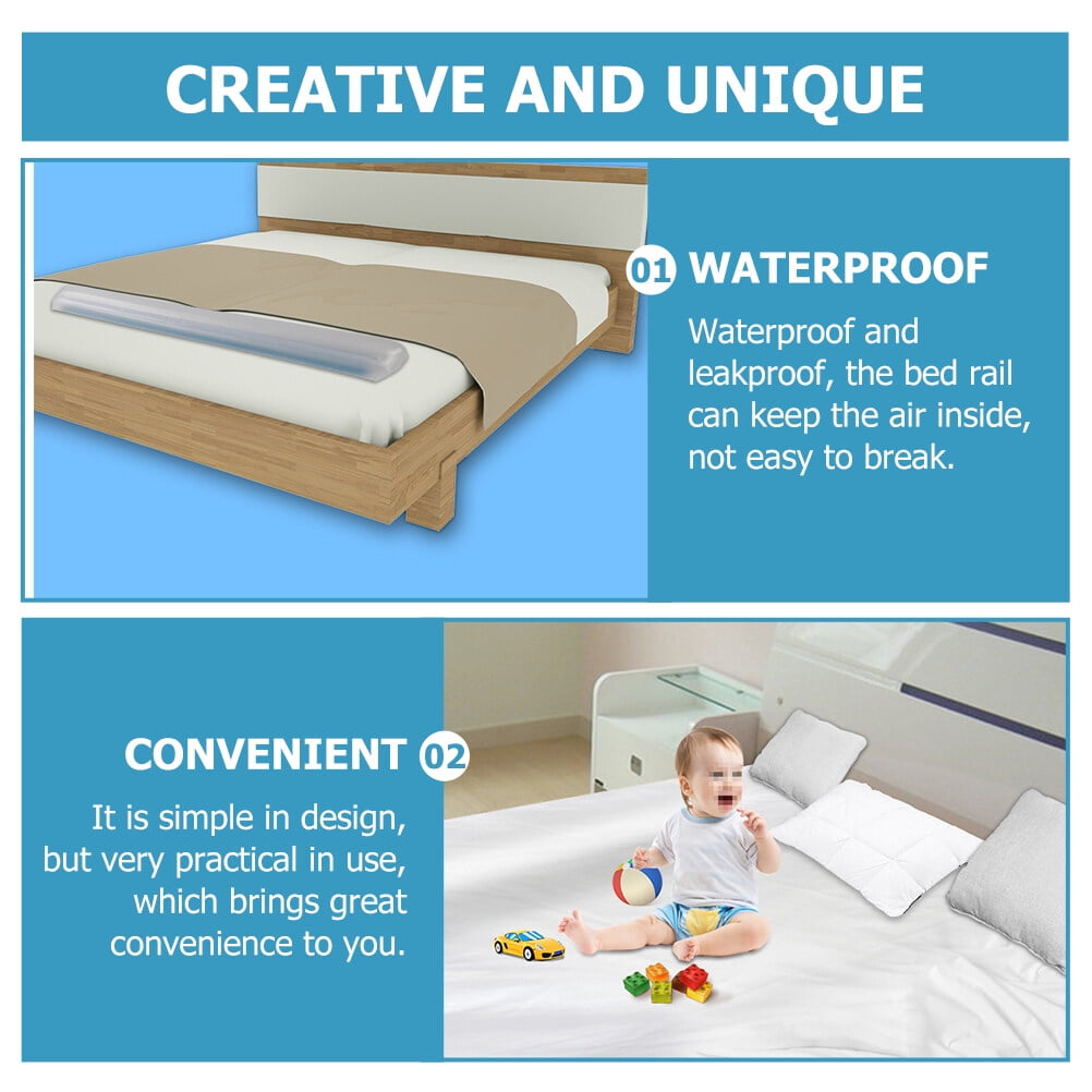 2pcs Bed Rail For Toddler Inflatable Crib Bumper Toddler Bed Bumper