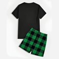 thumbnail image 4 of WILLBEST Conjunto de Camiseta y Pantalones Cortos de Verano para Hombre, Informal, con Estampado de Oso, Diseño A Cuadros, para Gimnasio, Deportes y Vacaciones, 4 of 5