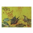 thumbnail image 1 of Seashells Cutting Board, Faded Style Distressed Backdrop with Seashells Underwater Marine Theme, Decorative Tempered Glass Cutting and Serving Board, Small Size, Yellow Teal, by Ambesonne, 1 of 1