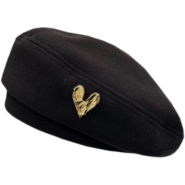 Boina de amor, accesorios de amor, gorro de oso de lana para mujer, otoño e invierno, circunferencia de cabeza grande, muestra una cara linda