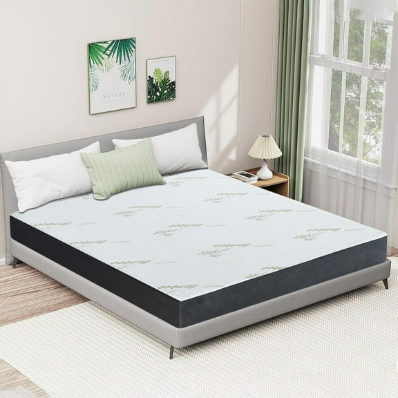 5 Inch Twin Size Waterproof Cooling Mattress Memory Foam Bamboo Cover Cooled Mattress