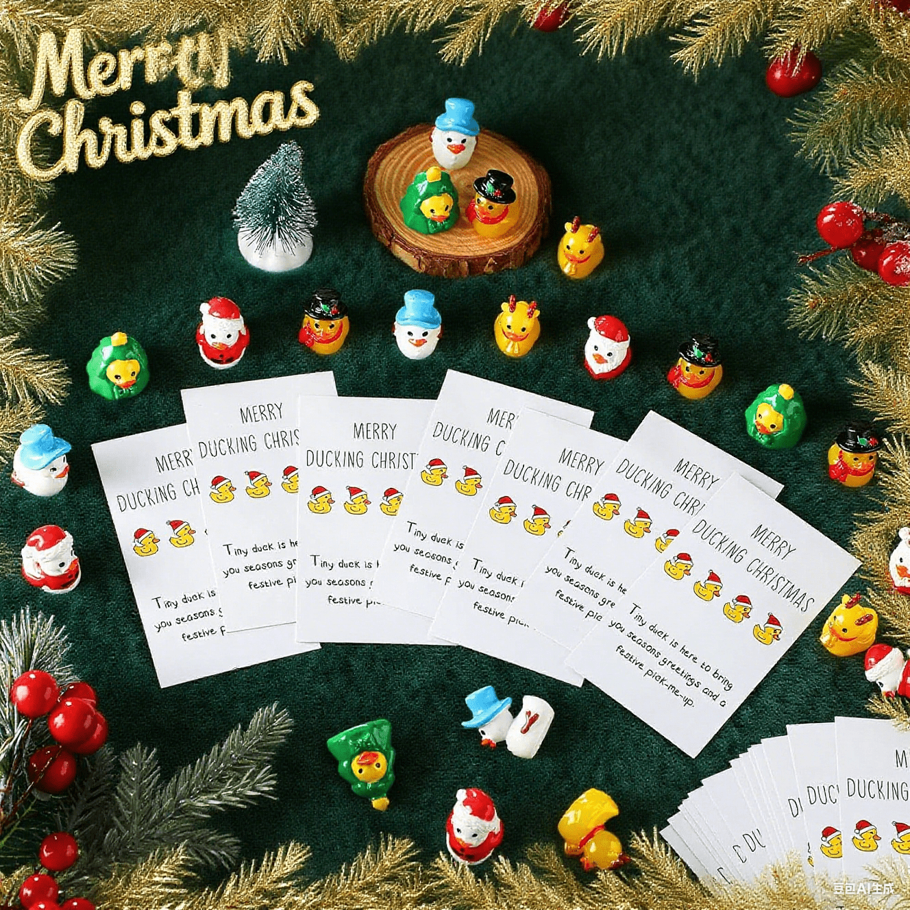 Employee Appreciation Gifts Bulk Thank You Gifts Resin Ducks Organza Bag Inspirational Cards  for Graduation Christmas Office Employee Coworker Relationship End of Year (30 Pcs)