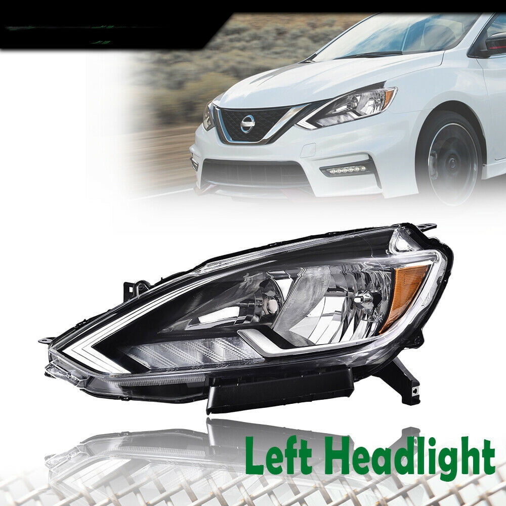 Fit for 2016-2018 Nissan Altima Headlights Chrome Factory Style Left+Right Pair