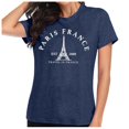 thumbnail image 5 of Paris France Graphic Tees for Women 2026 Summer Casual Short Sleeve Crewneck Travel T Shirts, 5 of 5