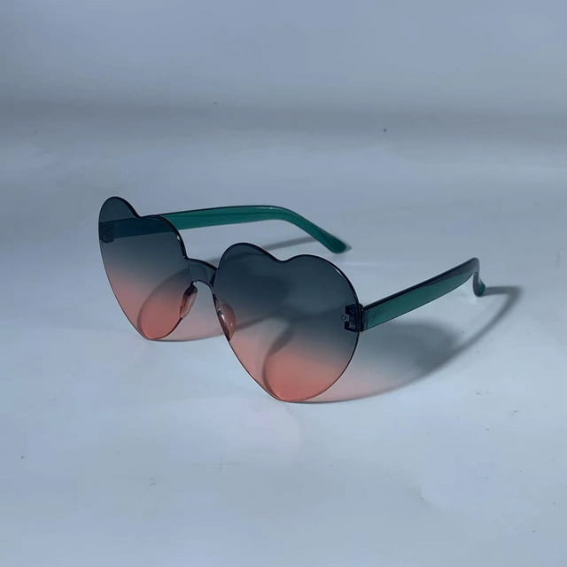 Gafas de sol transparentes de gelatina de color love para hombres y mujeres, gafas de sol con forma de corazón de melocotón, gafas de sol con forma de corazón
