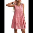 thumbnail image 3 of Vestidos de Verano para Mujer 2025, Sueltos, Informales, para Playa, Sin Mangas. Rojo M, 3 of 10
