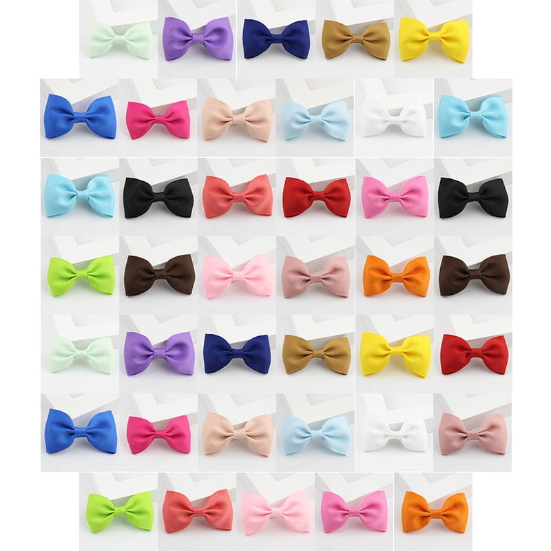 40Pcs Hair Clips, Coxeer Ribbon Simple Bow Claw Clips Hair Barrettes ...