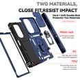 thumbnail image 4 of TECH CIRCLE for Samsung Galaxy Z Fold 7 PC+TPU Hybrid Case with Slide Camera Lens Cover, Military-Grade Magnetic Ring Car Mount Holder Kickstand Dual Layer Shockproof Protective Cover,Blue, 4 of 12