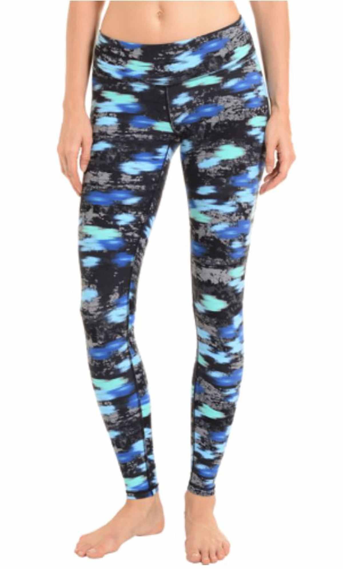 Danskin - Danskin Women's Supplex CoolMax Active Stretch Printed Ankle Legging Yoga Pants In