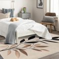 thumbnail image 4 of Leaf Rugs for Bedroom - 6x9 Rug - Leaf Rug - Abstract Leaves Area Rug - Minimalist Plant Rugs - Beige Carpet, 4 of 7